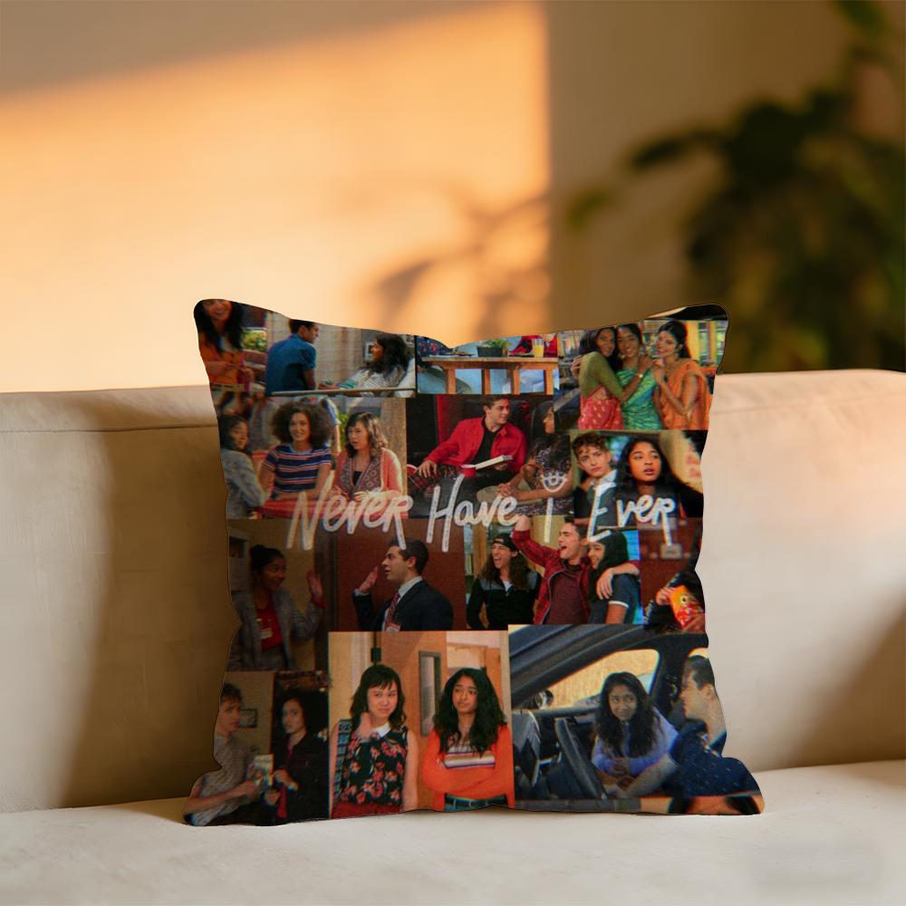 Never Have I Ever Cushion Cover Cozy Velvet Throw PillowSoft Warm Cushion For Sofa  Bed