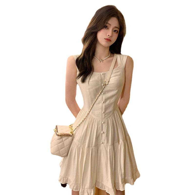 Сарафан без рукавов во французском стиле 2023 г.: Элегантная и модная пляжная одежда для женщин