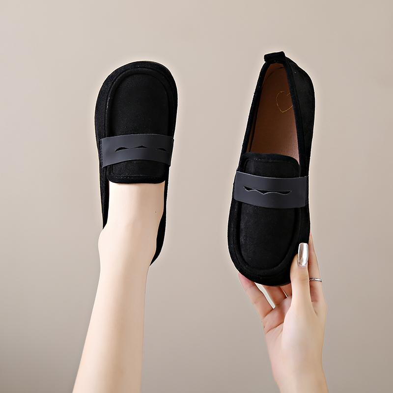 Женская обувь 2024 года, высококачественные женские туфли-лодочки без застежек, повседневные туфли-лодочки для отдыха на открытом воздухе, женские туфли с круглым носком и мягкой подошвой, большие размеры, женская обувь