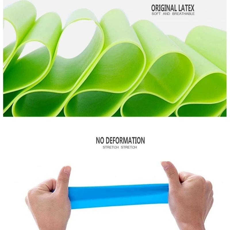 Эспандер для йоги, пилатеса, растягивания, фитнес-резинка для тренировок, эластичная резинка для упражнений, фитнес-резина, 150 см, натуральный каучук, тренажерный зал