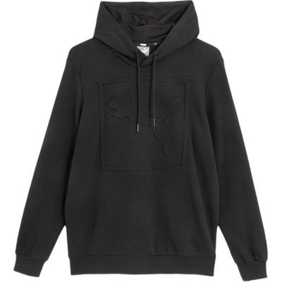 Puma Esstr Cat Logo Hooded Comfortable Soft Simple Sweatshirt Men sweatshirt Black 673848-01