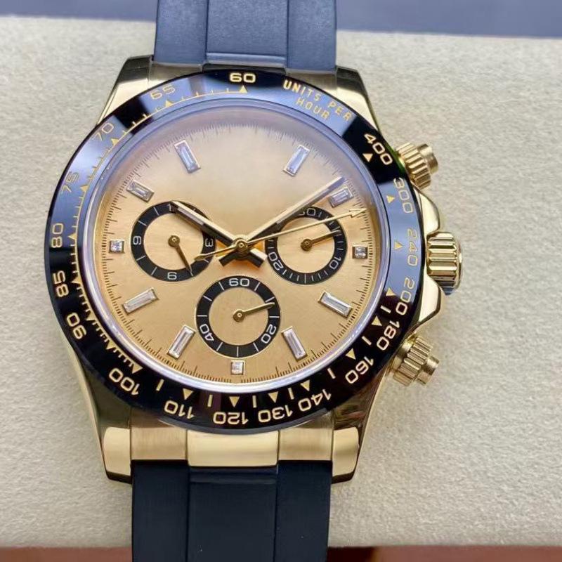 Мужские многофункциональные часы Laojia Daytona Series, цементно-серые, с автоматическим циферблатом "Панда", из нержавеющей стали