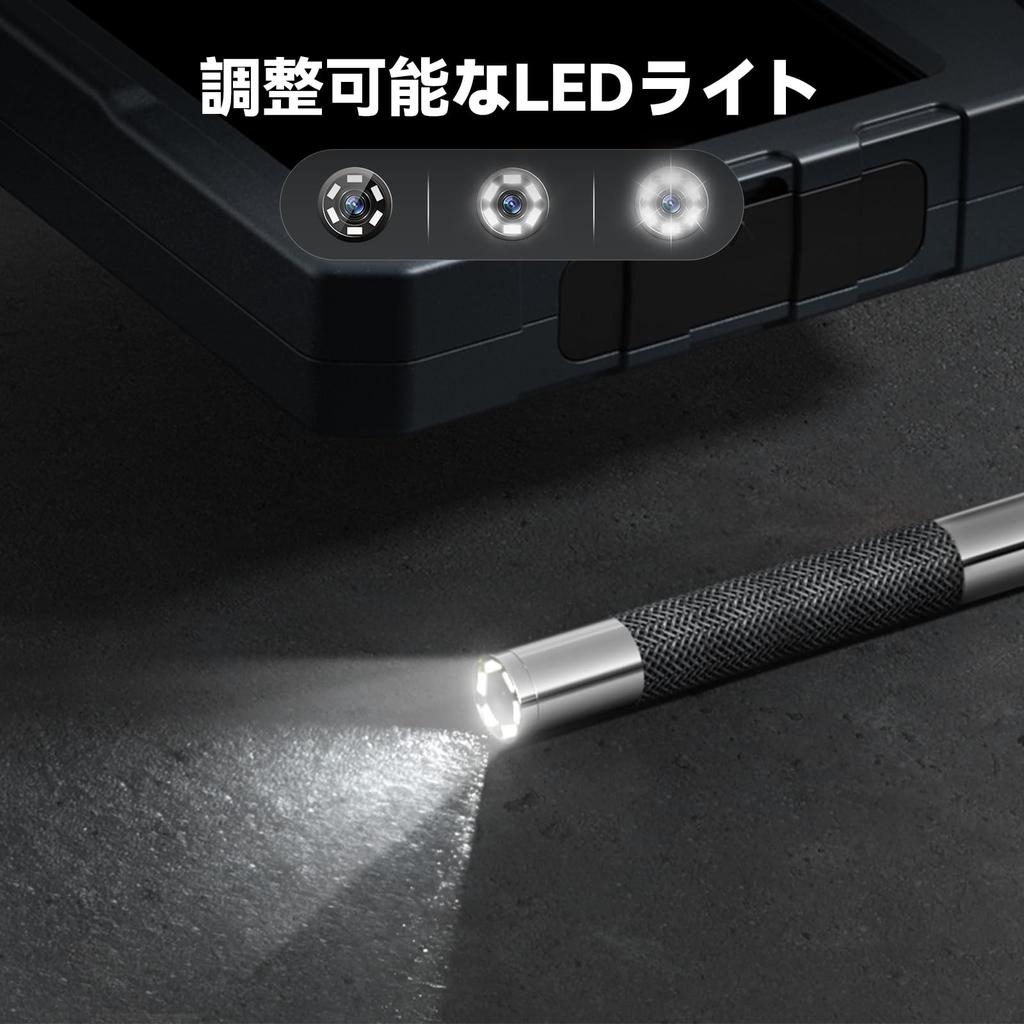 Teslong Endoscope Camera Fiberscope Industrial Endoscope Movable Tip Industrial Endoscope 5 Inch IPS LCD Monitor 1080P Million Pixel Inspection Camera