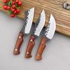 4-дюймовый универсальный нож, кованый нож для разделки мяса, кухонный нож из нержавеющей стали, тесак для мяса, деревянная ручка, нож для приготовления рыбы