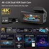 UHD 4K 2160P+2.5K ADAS Видеорегистратор Двойная камера ADAS WIFI GPS Мини Автомобильный Видеорегистратор 2.5K Задняя камера Видеорегистратор Черный ящик