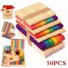Colorful Wooden Sticks, Wooden Ice Cream Sticks DIY Tools, Handmade Model Materials