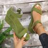 Wedges Platform Sandals Women Summer Buckle Strap Thick Heel Sandalias Woman Non Slip Open Toe Casual Shoes