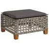 4 Piece Outdoor Sofa Set with Cushions Grey Poly Rattan
