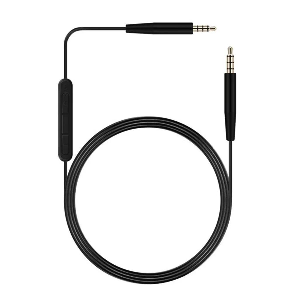Earphone Cable with Mic 3 5mm to 2 5mm Straight Connector Headphone Cord 140cm Headset Replacement Suitable for Bose QC25 35 OE2