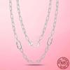 Me Chain Necklace 925 Sterling Silver Link Chain Necklace for Women Me Charms Chain Necklace Fine Jewelry 45CM 50CM