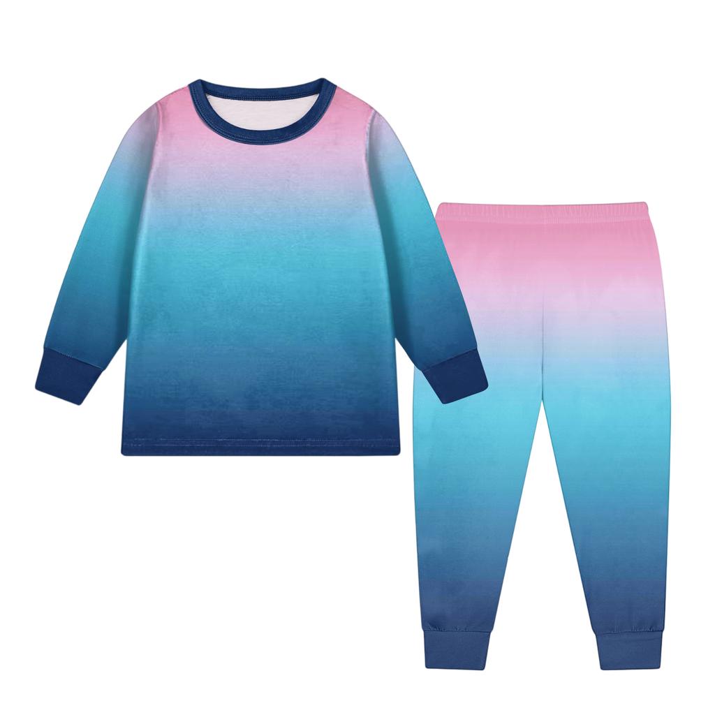 Детский модный костюм юбка топ с круглым вырезом и длинными рукавами брюки