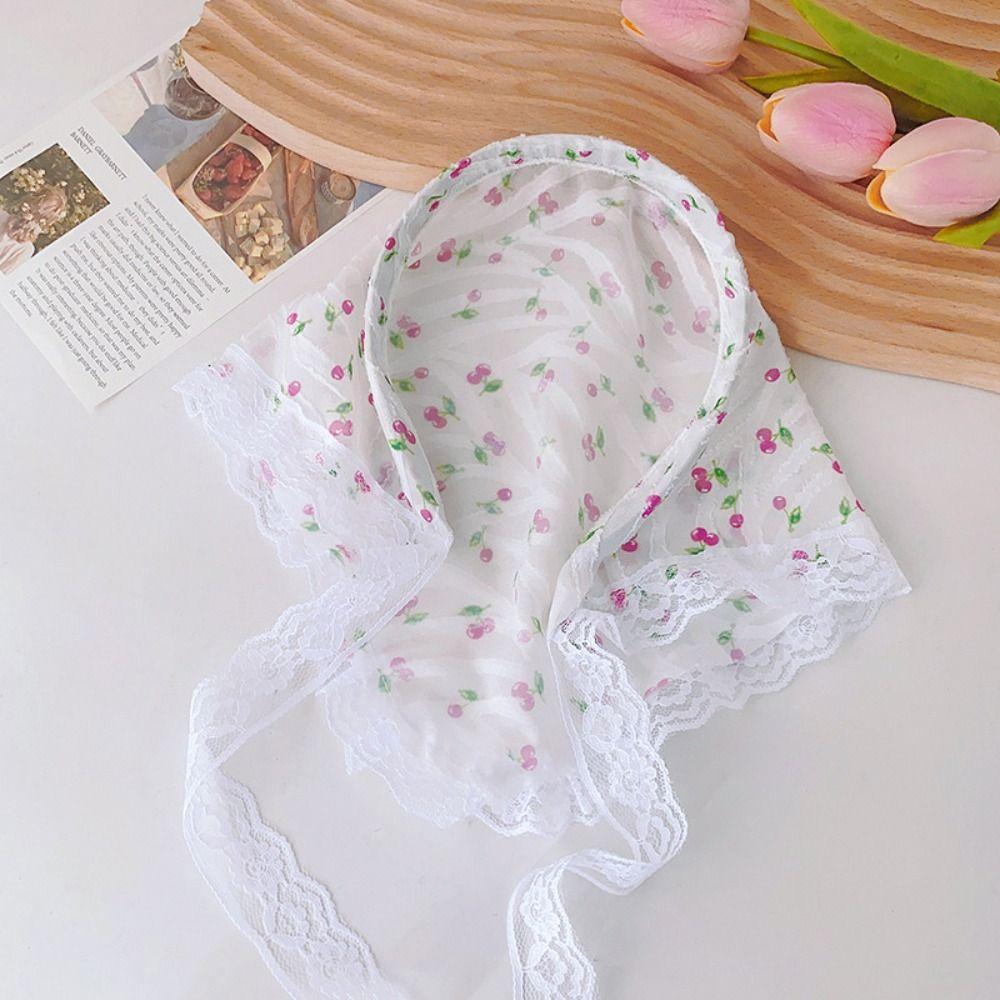 Hair Accessories Triangle Scarf Lazy Person Lace Headscarf Sun Protection Headscarf