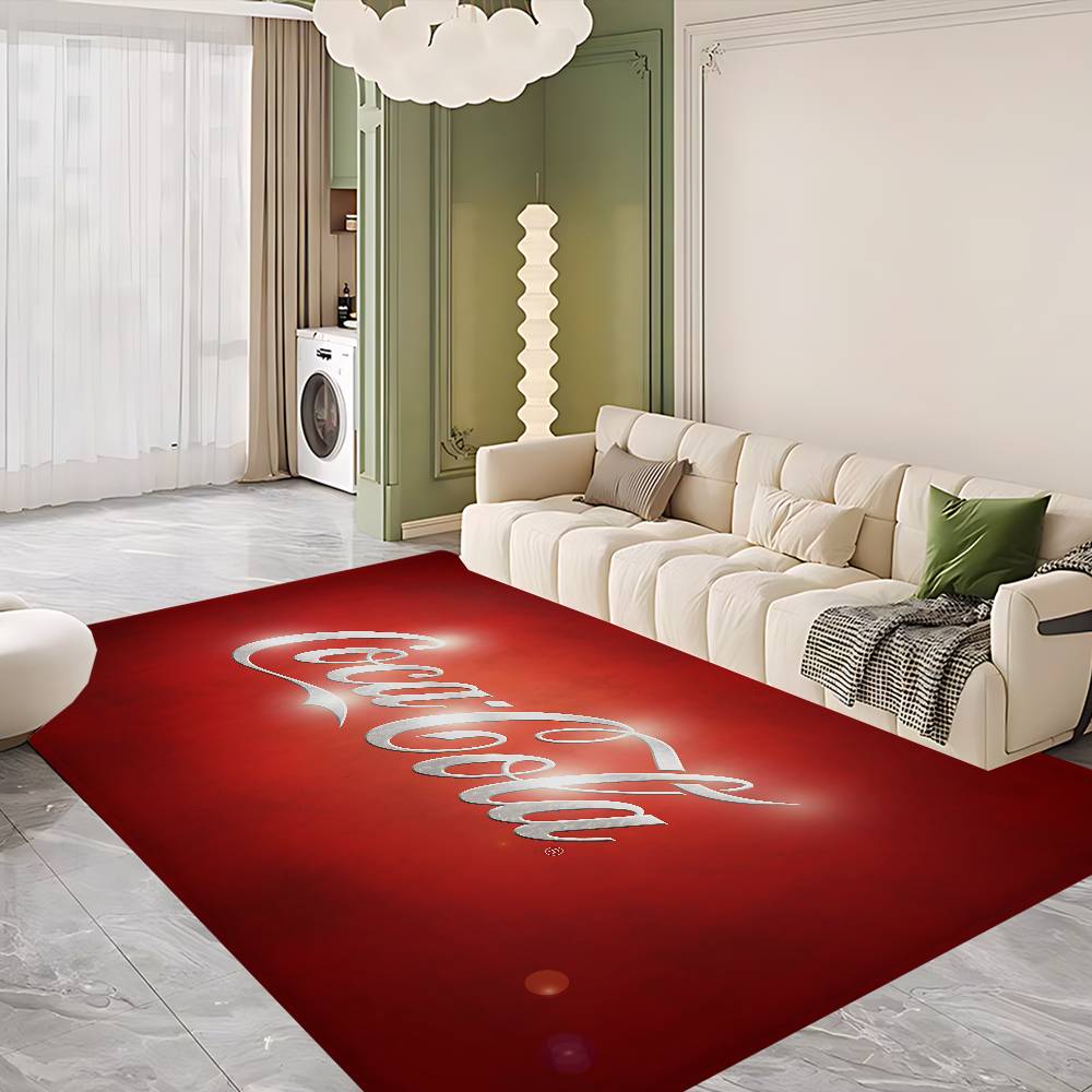 Коврик для двери C-Coca logo C-Cola Моющийся Нескользящий Коврик для зоны гостиной, дивана, стульев Кухонный коврик для двери Ковер