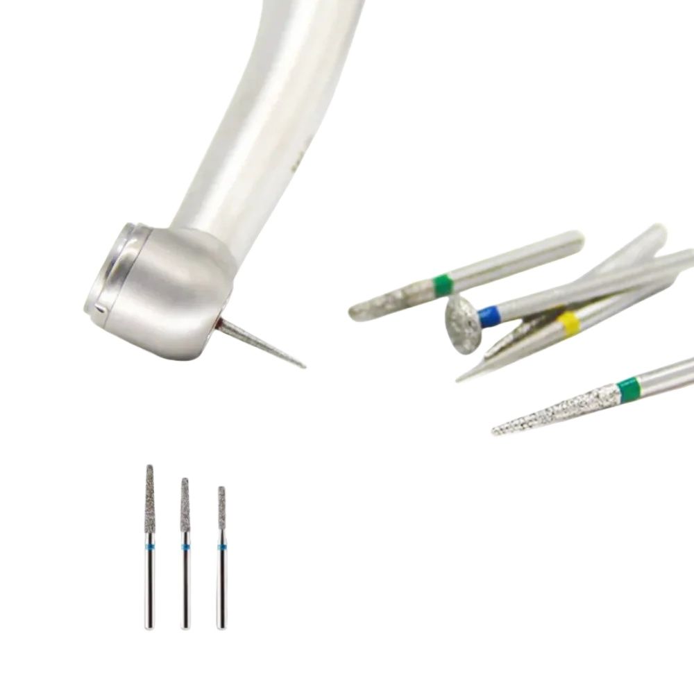 Набор из 50 алмазных стоматологических боров для высокоскоростных наконечников