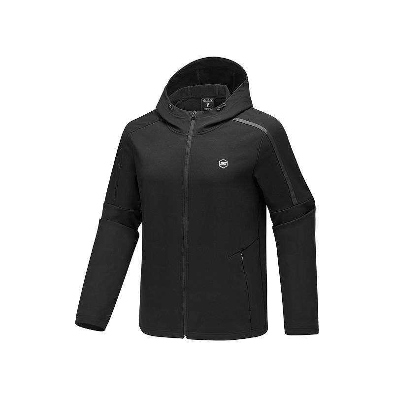 Skechers Jackets Men's Carbon Black/0018 Hooded (Non-detachable) Moderate P425M092-0018