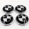 Для BMW Черно-белые карбоновые колпачки на центральную ступицу легкосплавных дисков 68 мм Набор из 4 шт.