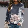 Women's Sweatshirt Pullover Polyester Floral Street Casual Vintage Sports Basic Round Neck Long Sleeve Top Comfrt Breathable