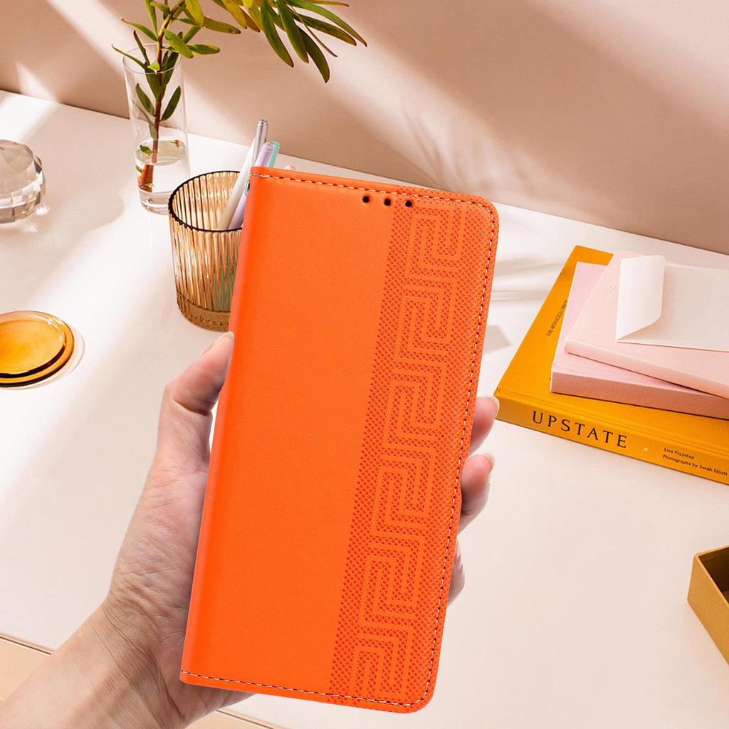 ITEL A200 4G Кожаный чехол-бумажник с откидной крышкой, магнитной застежкой и тисненой текстурой