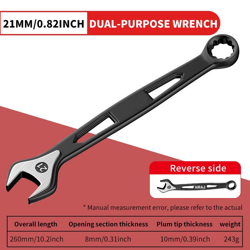 Dual-Ended Wrench, Ratchet Wrench, Industrial Grade, Hardware Tool, Auto Repair Universal Wrench