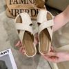 Niche Design Sense Flat Bottom Cool Slippers Women Wear 2024 Summer New Fashion Retro One-pedal Bag Head Slippers Women