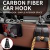 Крючок из углеродного волокна, крючок для подголовника автомобильного сиденья, органайзер для заднего сиденья автомобиля, вешалка, кронштейн для сумки, аксессуары для салона автомобиля, универсальные