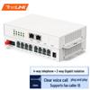 NetLINK 4-канальный телефонный и 2-портовый гигабитный сетевой оптоволоконный трансивер
