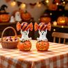 Miniature Pumpkin Figurine Hand-painted Halloween Statues Holiday Desktop Decor  Dinner Feast