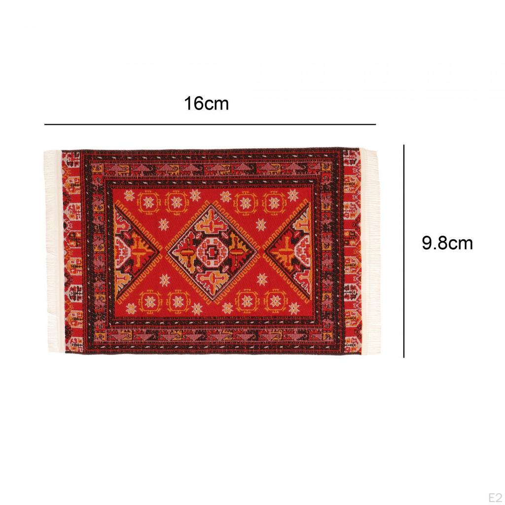 1/12 Ковер для кукольного домика Коврик для двери кукольного домика, Гостиная, Игрушка для ролевых игр, Домашний мини-тканый коврик