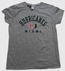 Старая varsity марка Женская футболка Miami Hurricanes The U Серая с бирками S-XL