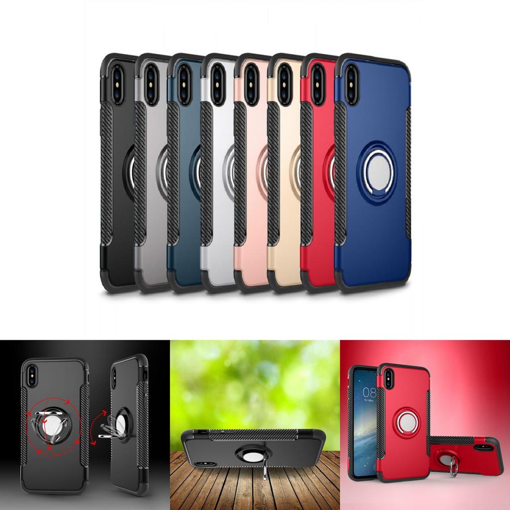 Hybrid Armor Hard Protective Case Rugged Shockproof Ring Holder Cover Kickstand