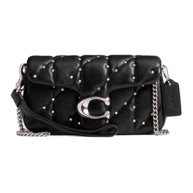 Coach Tabby 18 Magnetic Closure Leather Shoulder Crossbody Bag Small Women Bags Black CZ522-LHBLK
