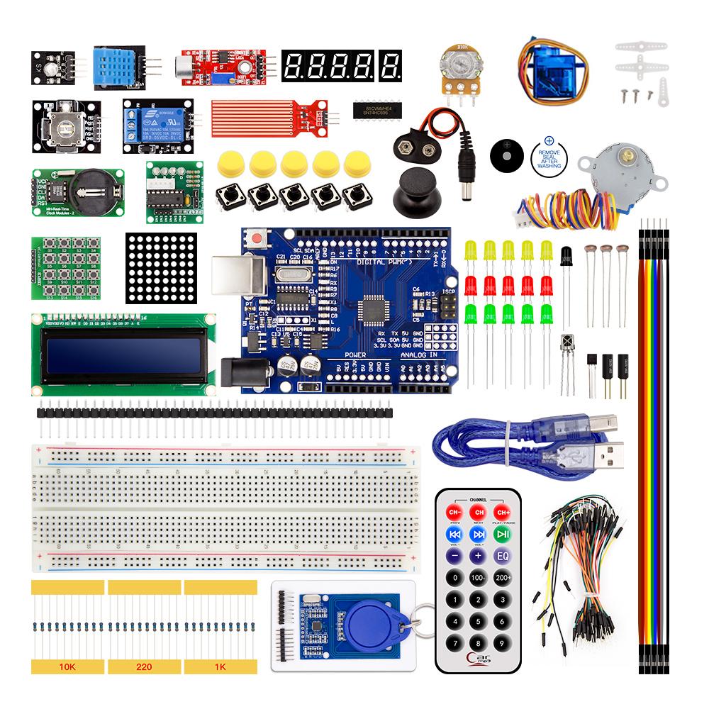 KS Полный стартовый набор для изучения программирования + Проекты для Arduino UNO R3 Стартовый набор + Онлайн-руководство DIY Электронный набор