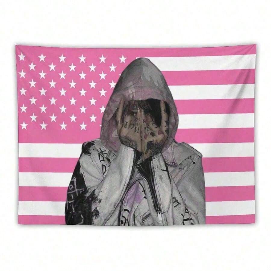 1 шт. Lil Music Peep Гобелен Настенный Декор Rap Art для Общежития Спальни Гостиной Вечеринки Баннер с Бесплатным Комплектом для Установки