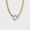 Titanium Steel Furnace Vacuum Plating 18K Real Gold Spring Buckle Opening Ring Pearl Paperclip Removable Base Chain