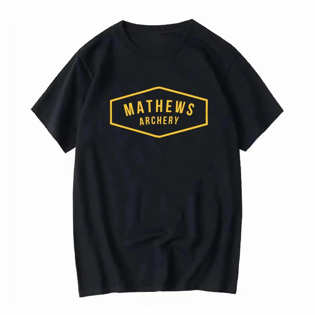 Mathews Archery Shield T-shirt Medium Long Sleeve or Short Sleeve Retro Wash Street Fashion Comfortable Fashion Casual Tops