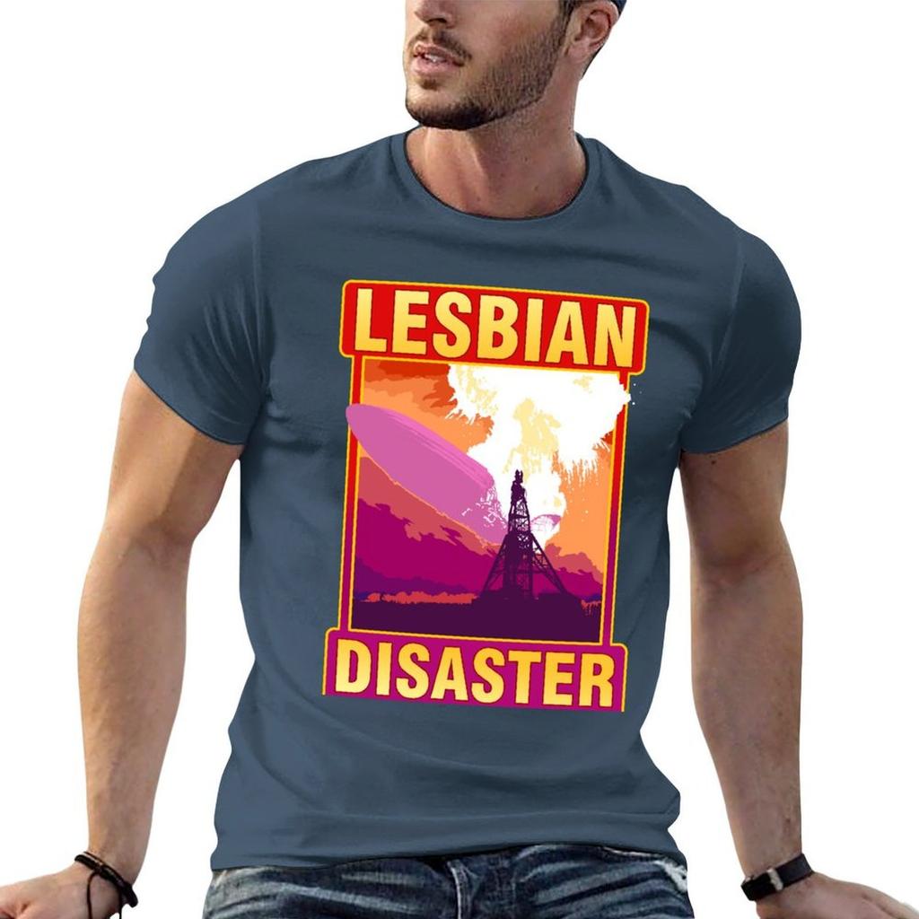 Lesbian Disaster  TShirt Light Athletic Short Sleeve Tee Shirt