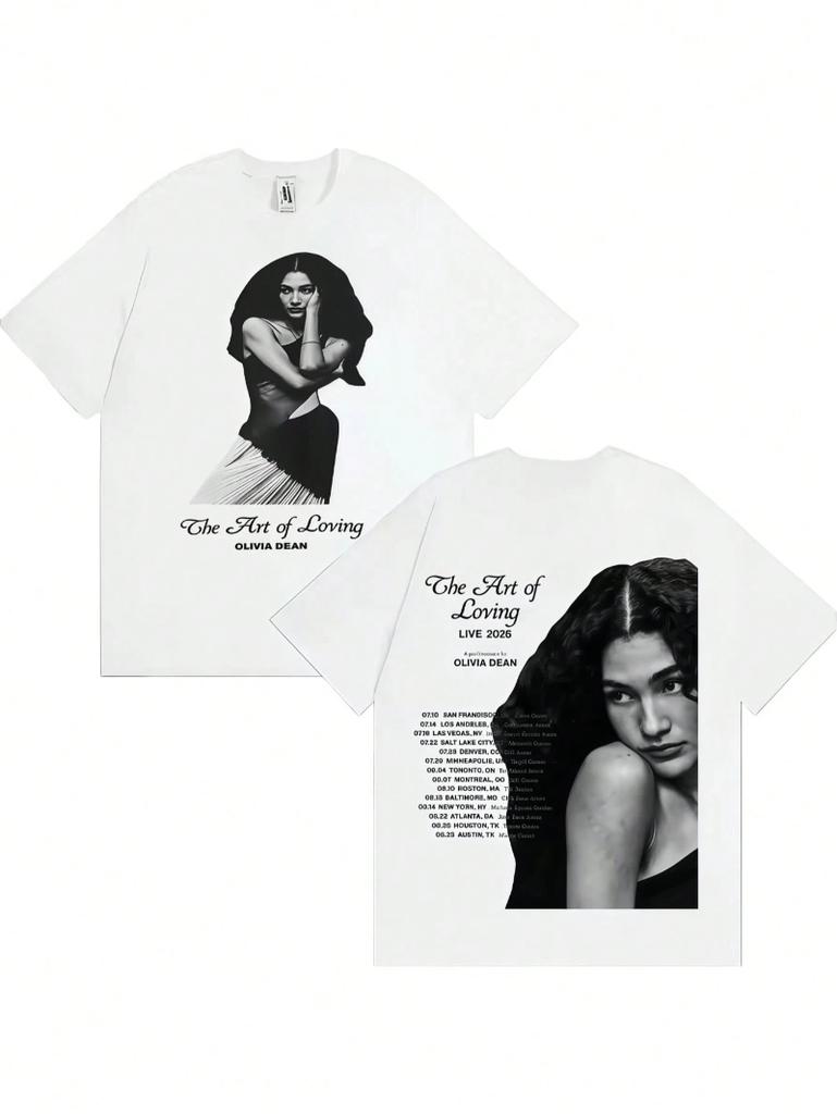 Olivia Deans The Art of Loving themed Tshirt stylish loose fit unisex comfortable pure cotton Tshirt vintage t shirt