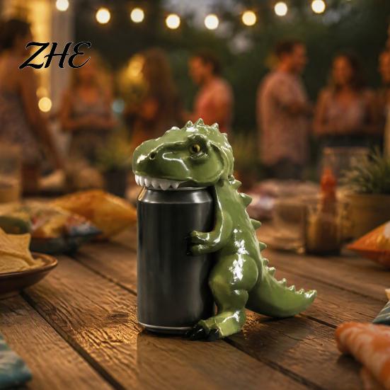 3D Printed Can Topper Reusable Animal Soda Lids for 375ml Standard Cans, Frog Dinosaur Lid Cover Shark Beverage Toppers Dust Protection And
