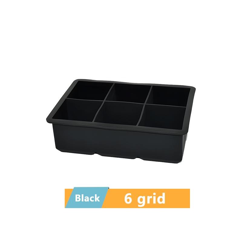 4/6/8/15/24 сетка большой лоток для льда гигантский большой пищевой силиконовый кубик льда квадратный лоток форма DIY льдогенератор лоток для кубиков льда