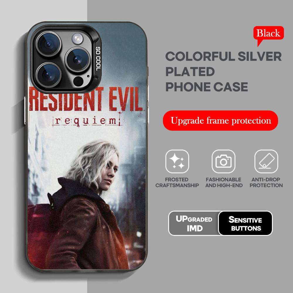 Новый чехол для телефона Resident Evil Requiem черный IMD Цветной Серебристый Подходящий чехол для iPhone 17 16 e 15 14 13 12 11 Pro Max