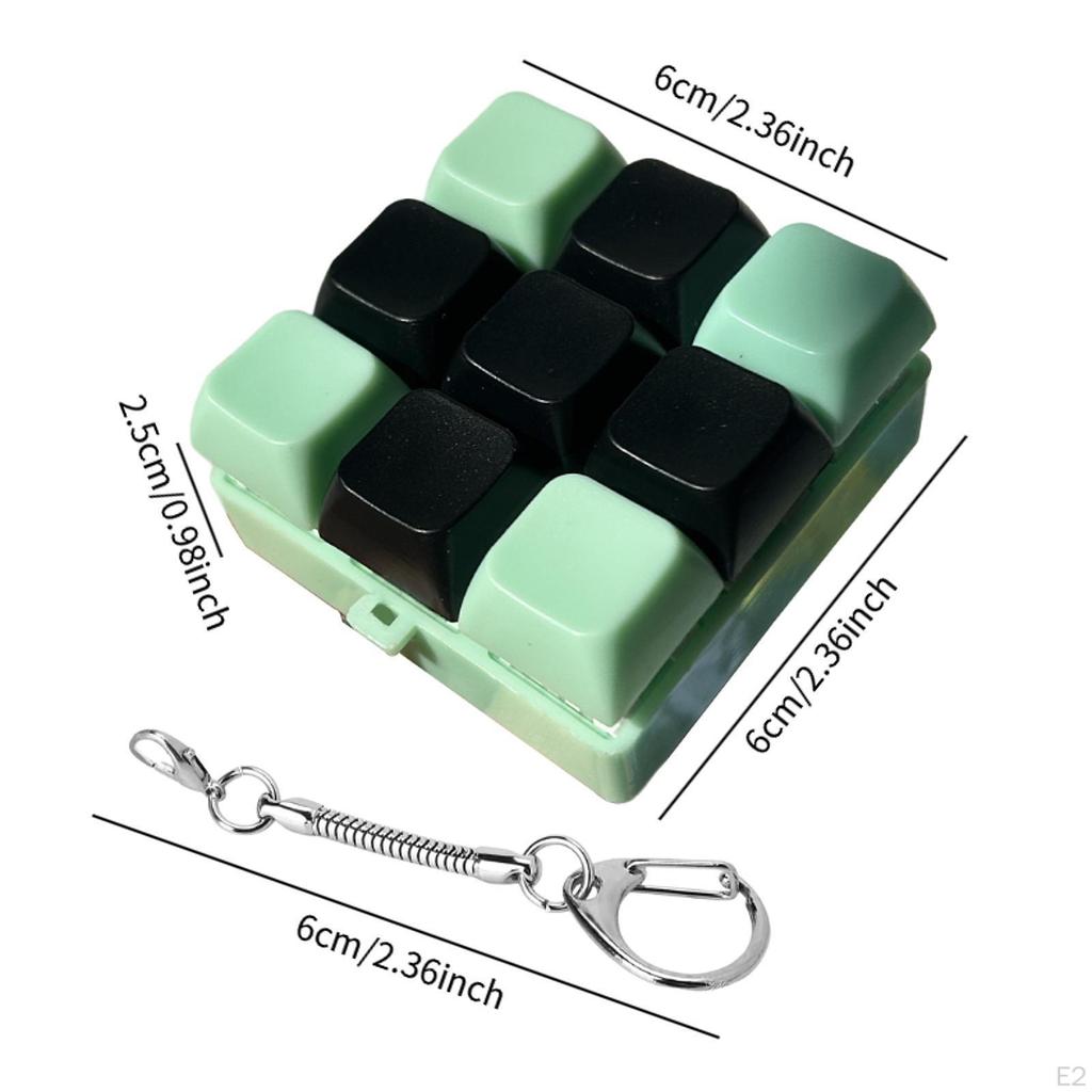 Клавиатура Fidget Keychain 9 Key Mechanical Clicker Creative Accessories Portable Supplies