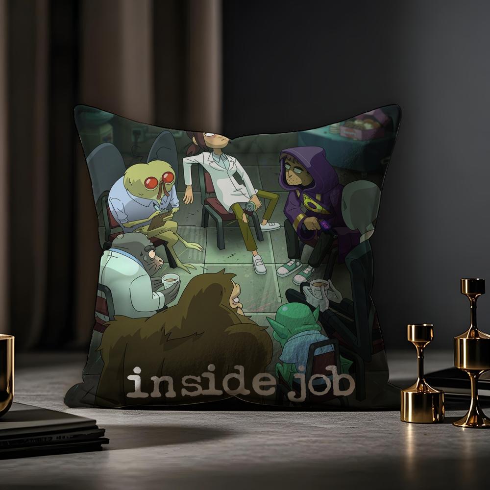 Inside Job Cushion Cover Anti-dustmite Pillowcase Invisible Zipper Silky Short Plush Sofa Cushion Cover