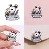 Whimsical Animal Brooch Stylish Cartoon Mouse Design Trendy Letter Badge For Gifts