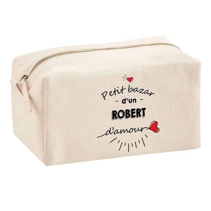 Trousse multifonction Bazar d'un Robert d'amour Cadeau Anniversaire Idée Personnalisé Original | Trousse Scolaire Fournitures Bureau