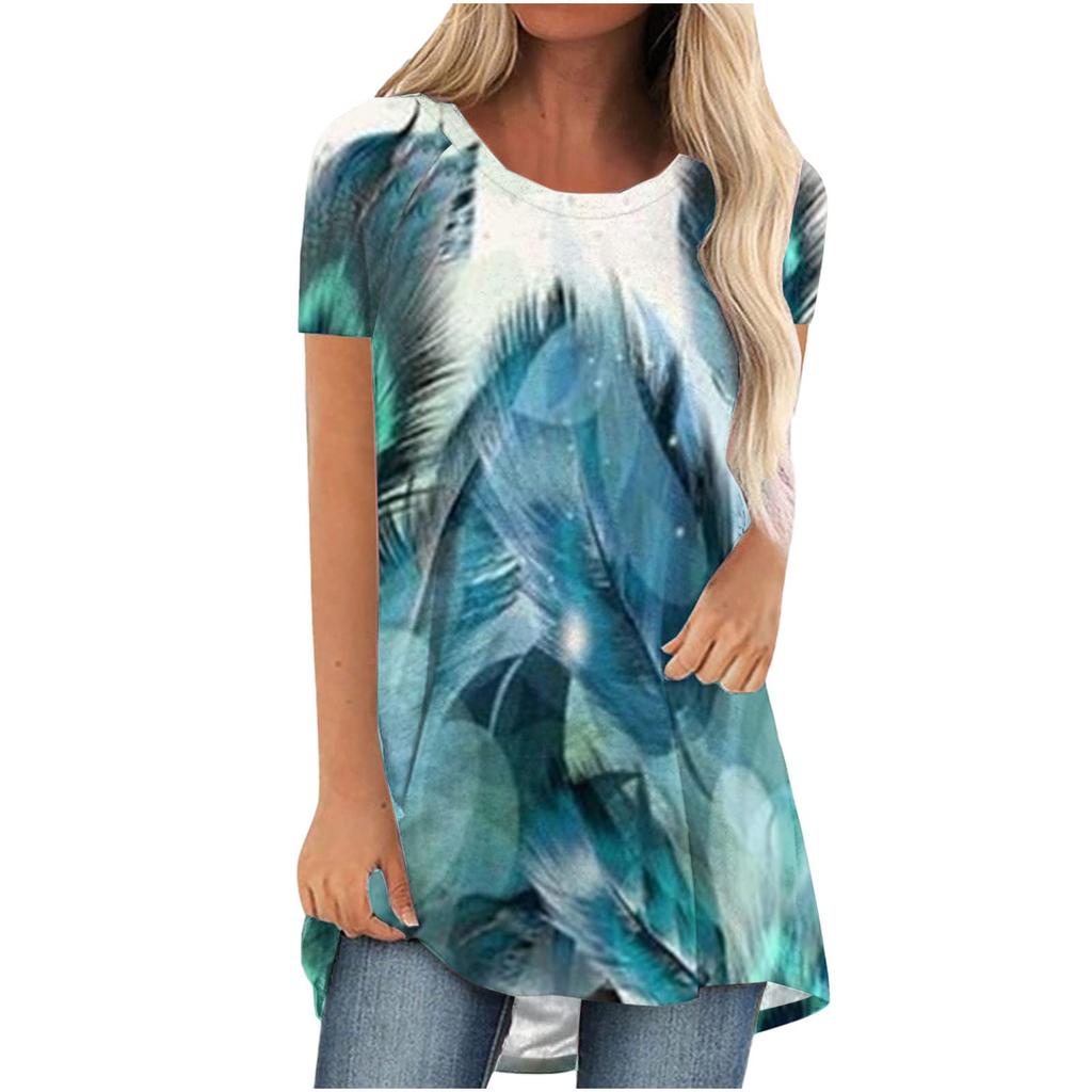 Colourful Floral Flower 3D Print Long T-Shirts Women Streetwear Short Sleeve T Shirt Oversized Y2K Tops Tees Girl Woman Clothing