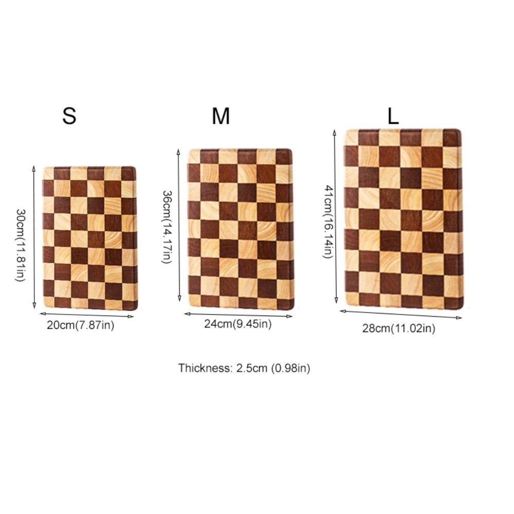 Разделочная доска из массива дерева в шахматном порядке, цветная, поднос для фруктов, разделочный блок, детское питание