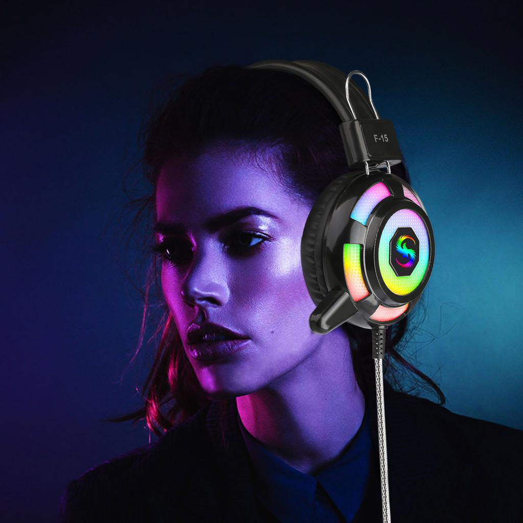 Проводные наушники KUBITE, игровые наушники-вкладыши с RGB-подсветкой, суперослепительный интерфейсный провод