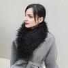 Plush Scarf with Magnetic Design Solid Color Women Thickened Warm Scarf Coat Accessory Daily Commuting Wear