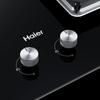 HAIER Газовая плита с двойной конфоркой 5,2 кВт, закаленное стекло, штепсель CN (адаптер в комплекте)