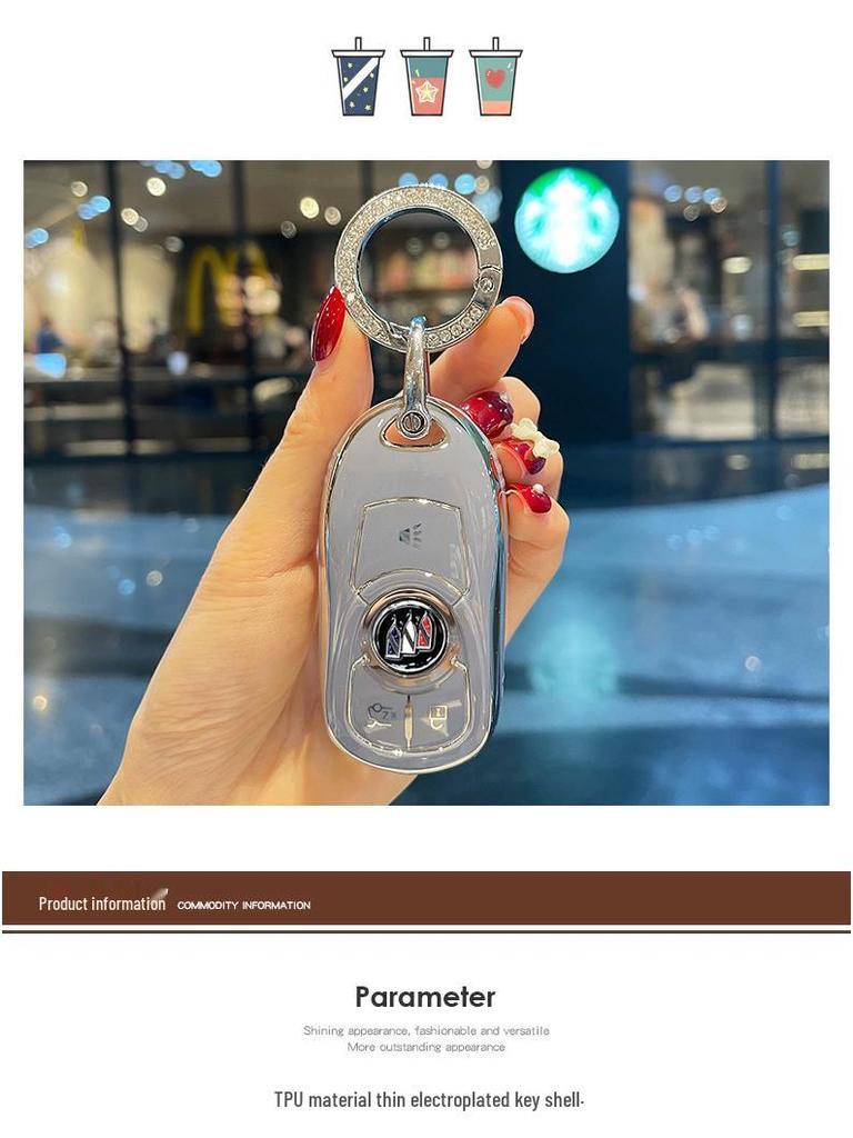Buick Regal Key Case for Excelle, Encore, Envision, LaCrosse, GL8, Weilang, and Yinglang.